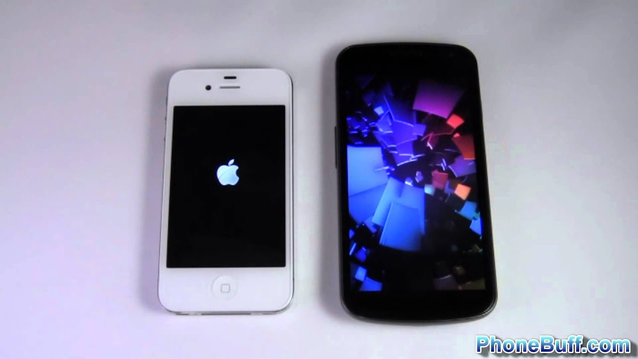 iPhone 4S vs Galaxy Nexus - Boot Up Test