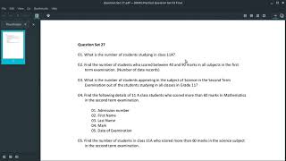 DBMS Question Session 27 | 1st Year | Semester 01 | Java Institute | Rukshan Perera