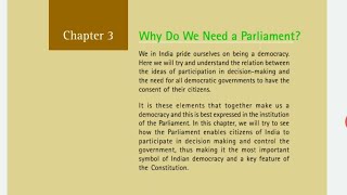 Civics Class 8th chapter 3 why do we need a parliament ||  chapter explain in hindi