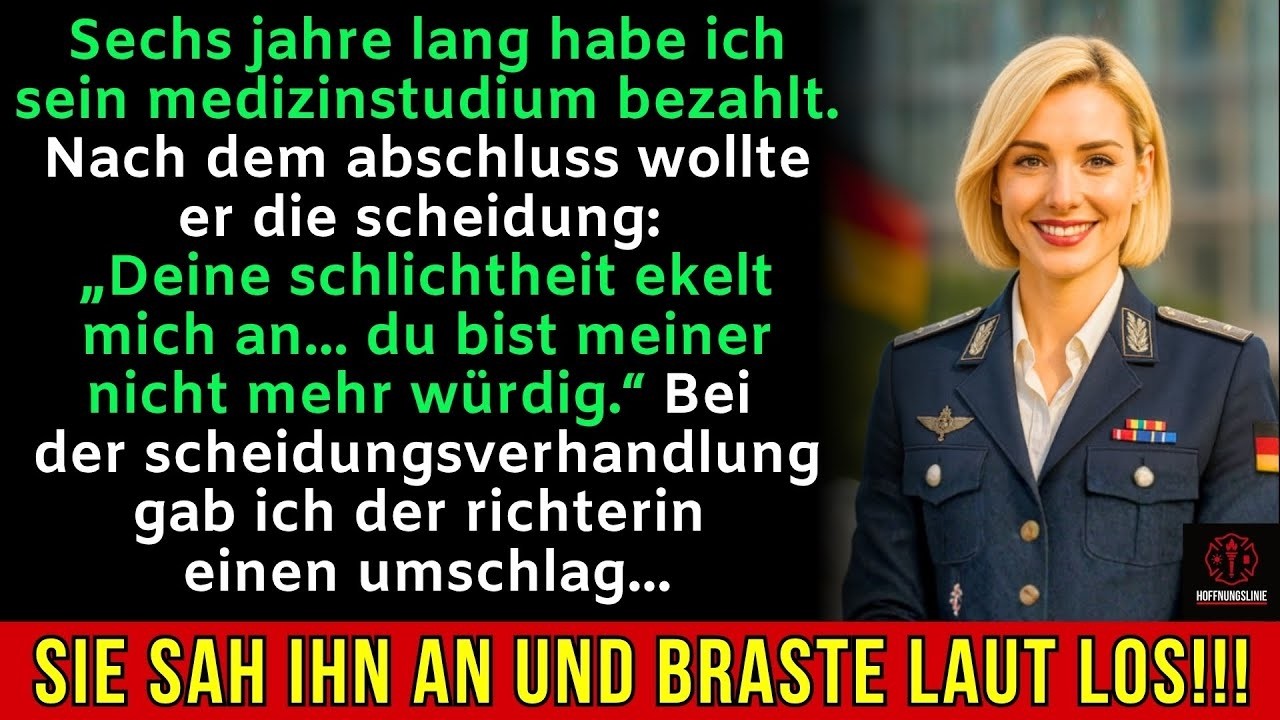 6 Jahre zahlte ich für sein Medizinstudium, dann die Scheidung - bis die Richterin den Umschlag sah…