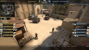 CSGO Competitive - Ninja Defuse on Mirage - A Site on Pistol Round (Third Person View)