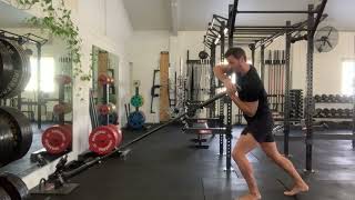 Landmine Split Jerk demonstration