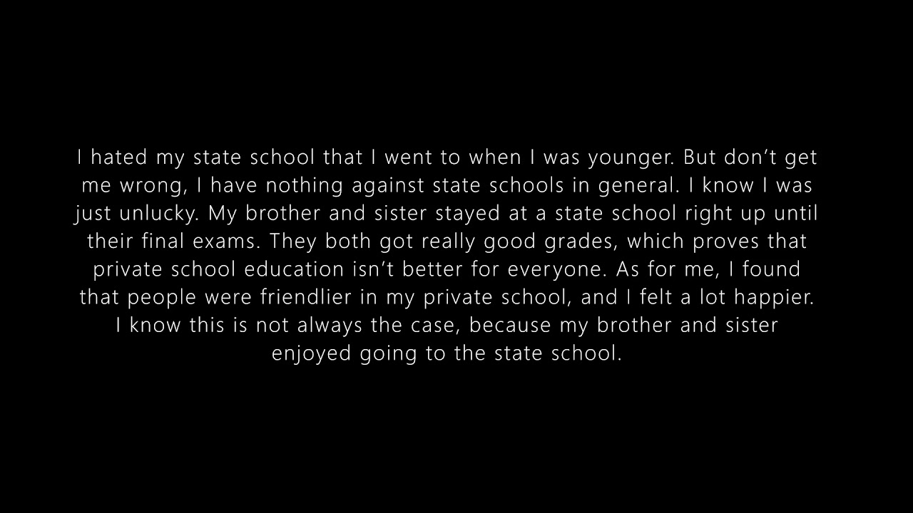 ЕГЭ Аудирование #14 THE SPEAKER: IT DEPENDS ON THE PERSON WHAT TYPE OF SCHOOL IS BETTER FOR HIM