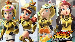 Mario Strikers Battle League Peach Daisy Pauline and Rosalina Gameplay at Urban Rooftop CPU Hard