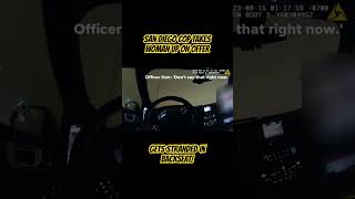 SAN DIEGO COP GETS STUCK IN BACKSEAT WITH WOMAN #police #cops #viral  #omg