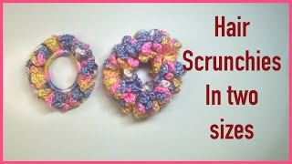 How to Crocher Hair Scrunchies 2 sizes by Angel knits too 148 views 2 months ago 10 minutes, 14 seconds