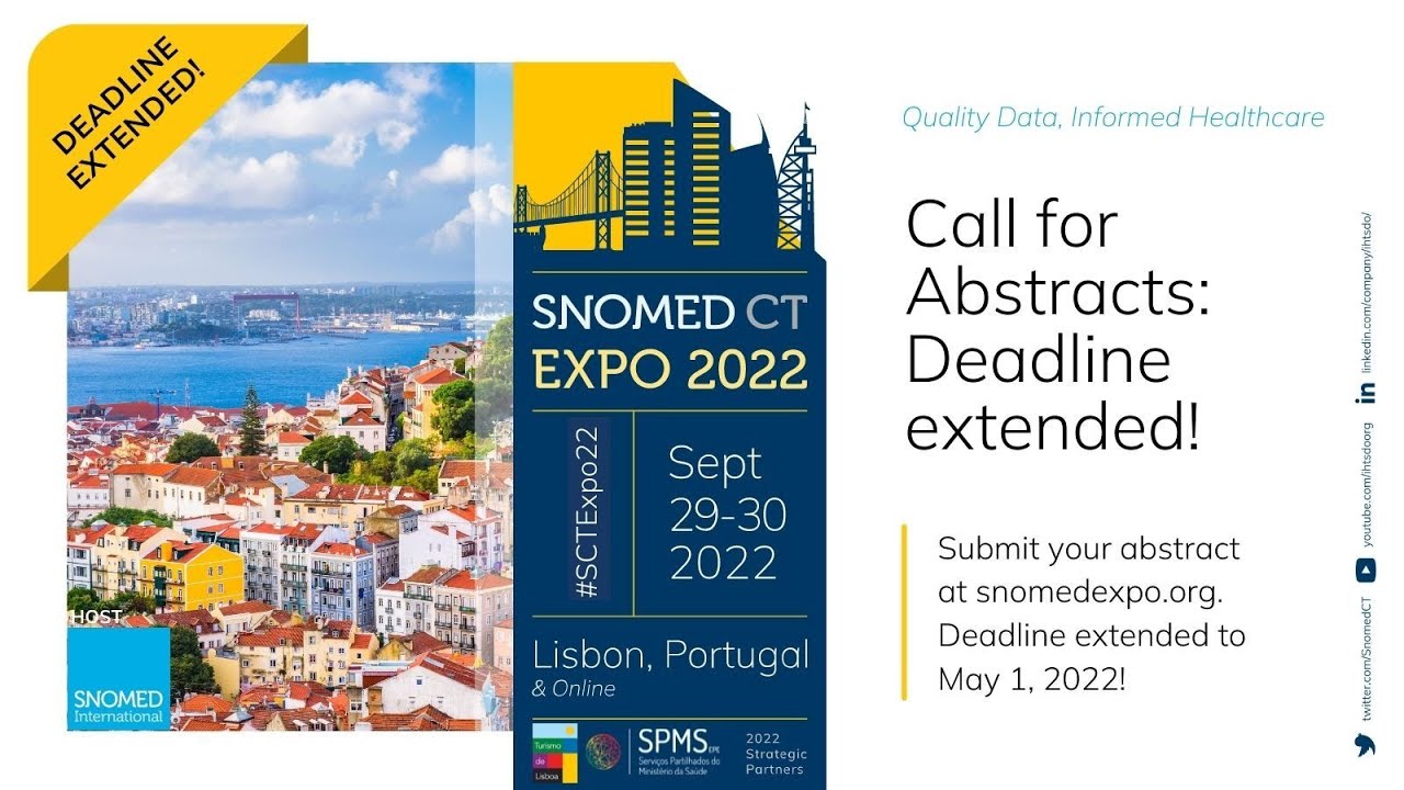 SNOMED CT Expo 2022 abstract promo video - deadline extended