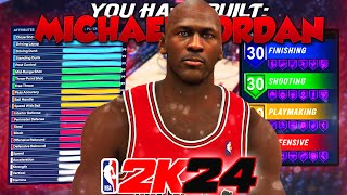 NBA 2K24 *PRIME* MICHAEL JORDAN BUILD | OVERPOWERED 2-WAY SHOT-CREATOR SLASHER SG W/ CONTACT DUNKS