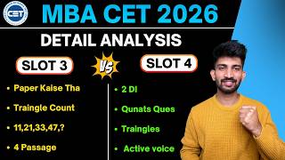 Mba cet Slot 3 vs Slot 4 Paper Analysis 2026 | Mba Cet Attempt 2 Tips