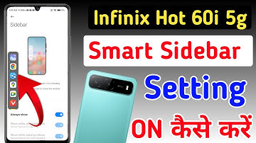 Infinix hot 60i 5g me smart sidebar kaise lagaye / how to enable smart sidebar in Infinix hot 60i 5g