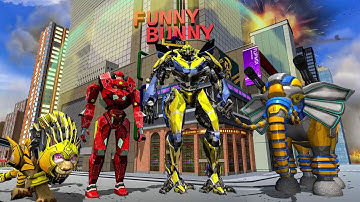 Elephant Robot Vs Lion Robot Transform War Games