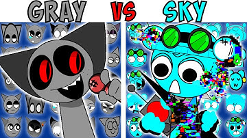 ALL GRAY VS SKY TEST | FNF Character Test | Gameplay VS Playground