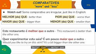 Unit 5 (video 3) - O comparativo (The comparative)