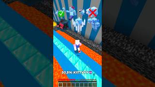 BLUE Kitty vs. Lava🤣😳 #minecraft #hellokitty