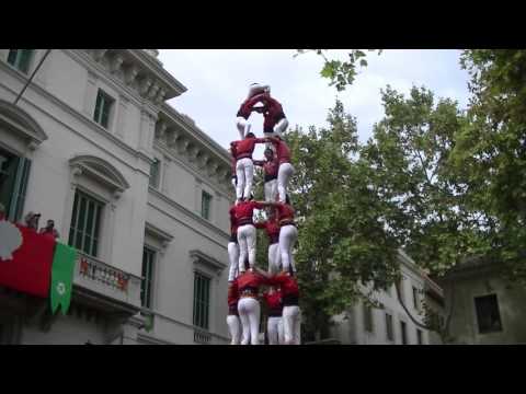 Castellers de Barcelona: 4d8 Festa Major de Sarrià 03/10/2015