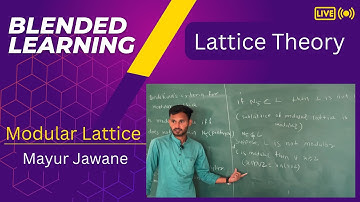 Blended Learning-7 | Mayur Jawane | Lattice Theory | M.Sc. Mathematics | SRTM University, Nanded