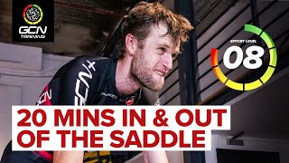 In & Out Of The Saddle Hill Climb Reps | 20 Mins HIIT Cycling Workout
