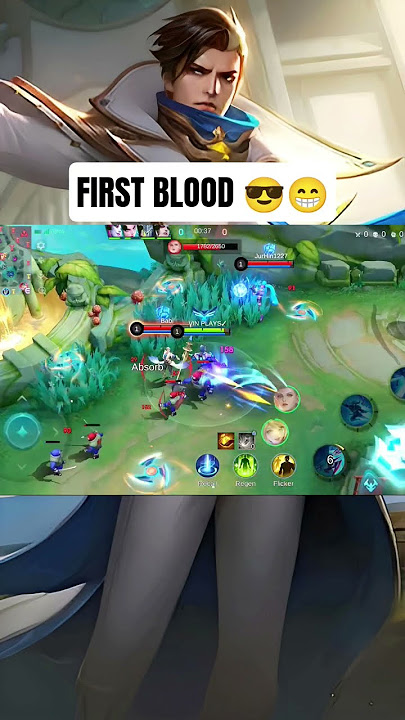 FIRST BLOOD 😎😁 #mlbb #mobilelegends #mlbbmemes