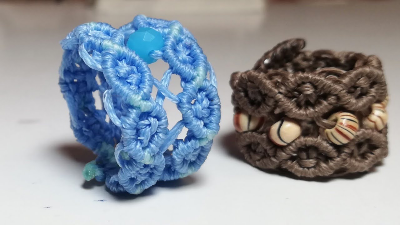 texture ring | diy | tutorial macrame ring |💍 - YouTube