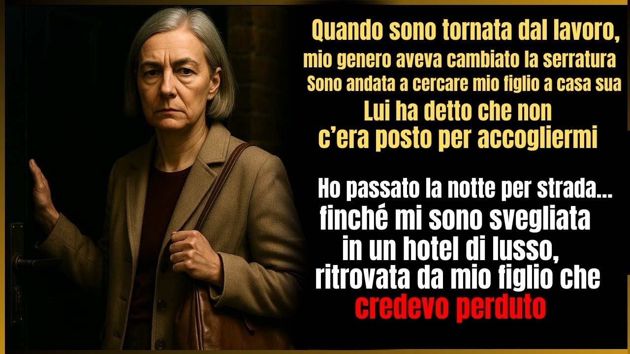 Quella sera la chiave non girò. La serratura era stata cambiata. Mia figlia aprì appena lo spiraglio e mi disse che non c'era spazio per me. Scesi le scale senza fare rumore, il vuoto nello...