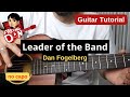 LEADER OF THE BAND guitar tutorial | DAN FOGELBERG - plucking, No Capo, E standard