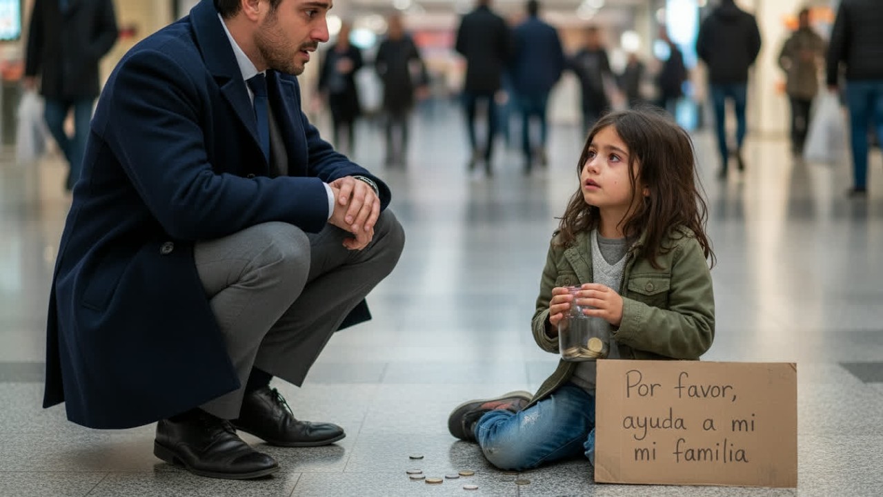 La humilla por pedir para su madre, pero su padre millonario lo ve todo.