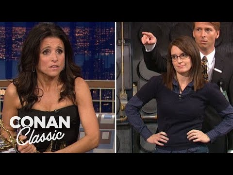 Julia Louis-Dreyfus Steals Tina Fey?s Emmy - "Late Night With Conan O'Brien"