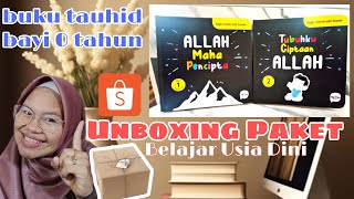 UNBOXING PAKET SHOPEE | NEWBORN BOOK | Buku Islami bayi 0 bulan | Rodiya Family | Tauhid Usia Dini