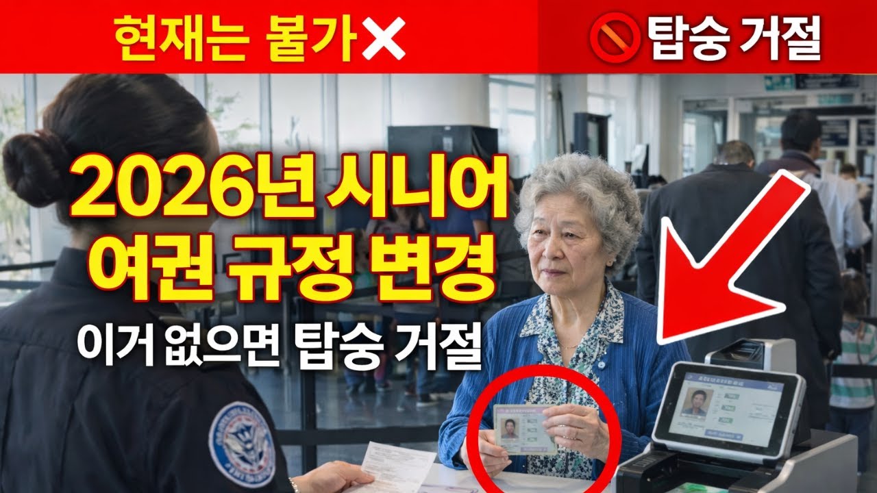 🚨 2026년부터 바뀌는 시니어 여권 규정❌ 이것 모르면 탑승 거절당합니다