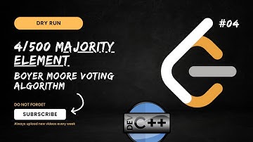 🚀 LeetCode 4/500 – Majority Element | Boyer-Moore Voting Algorithm Dry Run 🔥