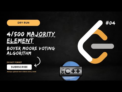 🚀 LeetCode 4/500 – Majority Element | Boyer-Moore Voting Algorithm Dry Run 🔥