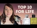 TOP 10 FRAGRANCES FOR LIFE | FAVORITE FRAGRANCES | PERFUME COLLECTION 2022