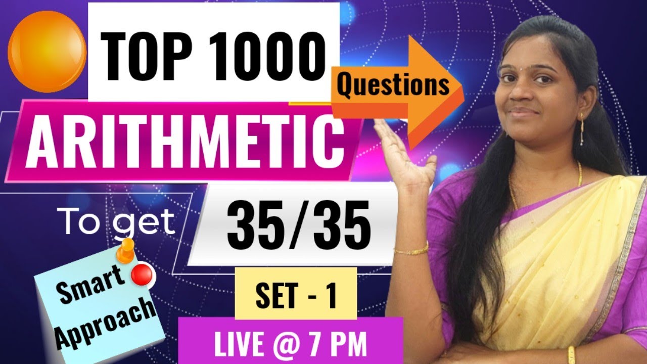 TOP 1000 ARITHMETIC QUESTIONS - SET 1 | RADHINA QUANTS - YouTube