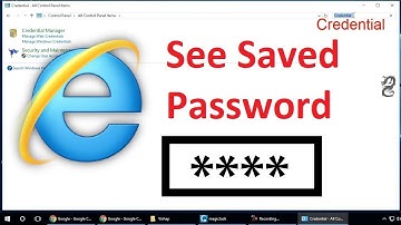 How to Lookup Saved Password in Internet Explorer: See the saved passwords in Internet Explorer (IE)