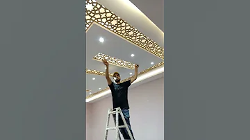 طريقة تركيب ديكور خشب الليزر سي ان سي في الجبس سقف خشب ميلامين Cnc Decor 2022 