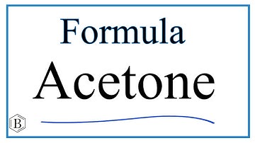 How to Write the Formula for Acetone:  C3H6O or (CH3)2CO