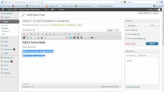 Google SEO Tutorial Video - h1 h2 h3, Permalinks in WordPress
