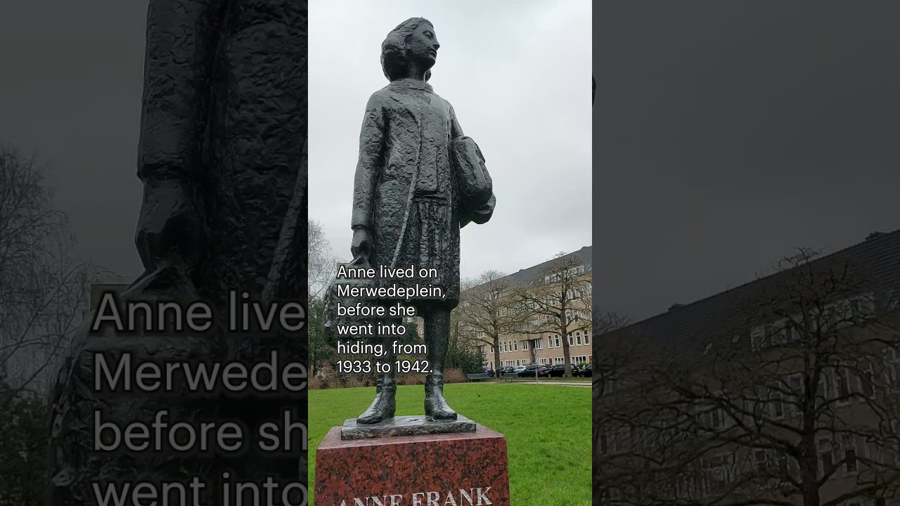 This is the statue on the square of Anne Frank's former home! 