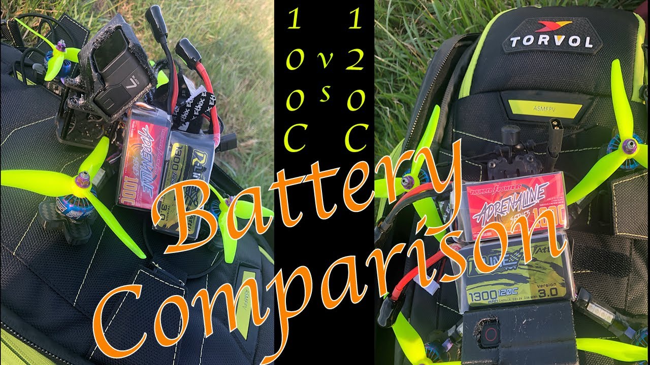 Tattu R-Line v3.0 1300 mah 120c 6s Vs thunderpower Adrenaline 1100 mah 100c 6s compare video