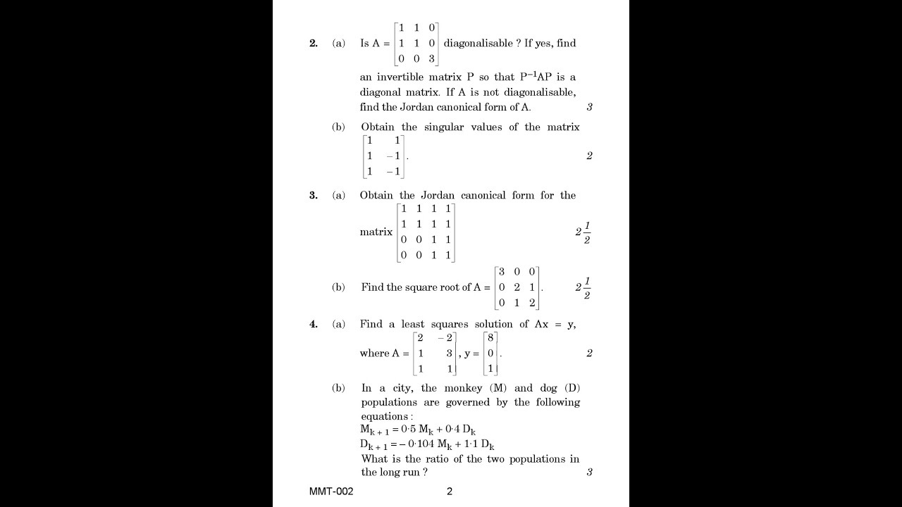 MMT - 2  DECEMBER 2020 QUESTION PAPER 