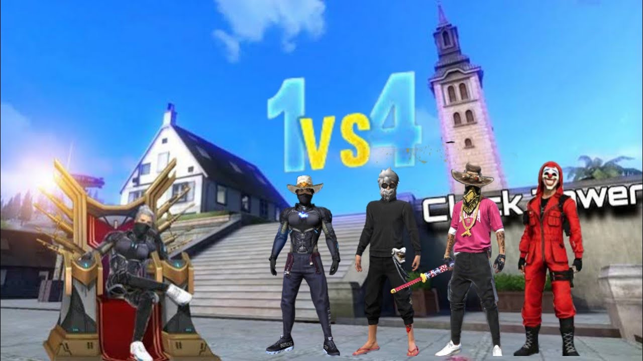 1 v 4 clutch tips & tricks free fire 🔥|| #shorts #shortsvideo # ...