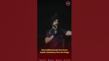 When Diljit Dosanjh Shut Down Sudhir Chaudhary from the Stage #viralvideo #breakingnews