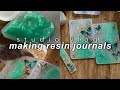 uv resin tutorial for beginners | a5 notebook cover | studio vlog etsy