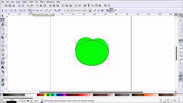 Inkscape Tutorial Making a Vector Outline of an Apple from an Image File, Practising Bezier Curves