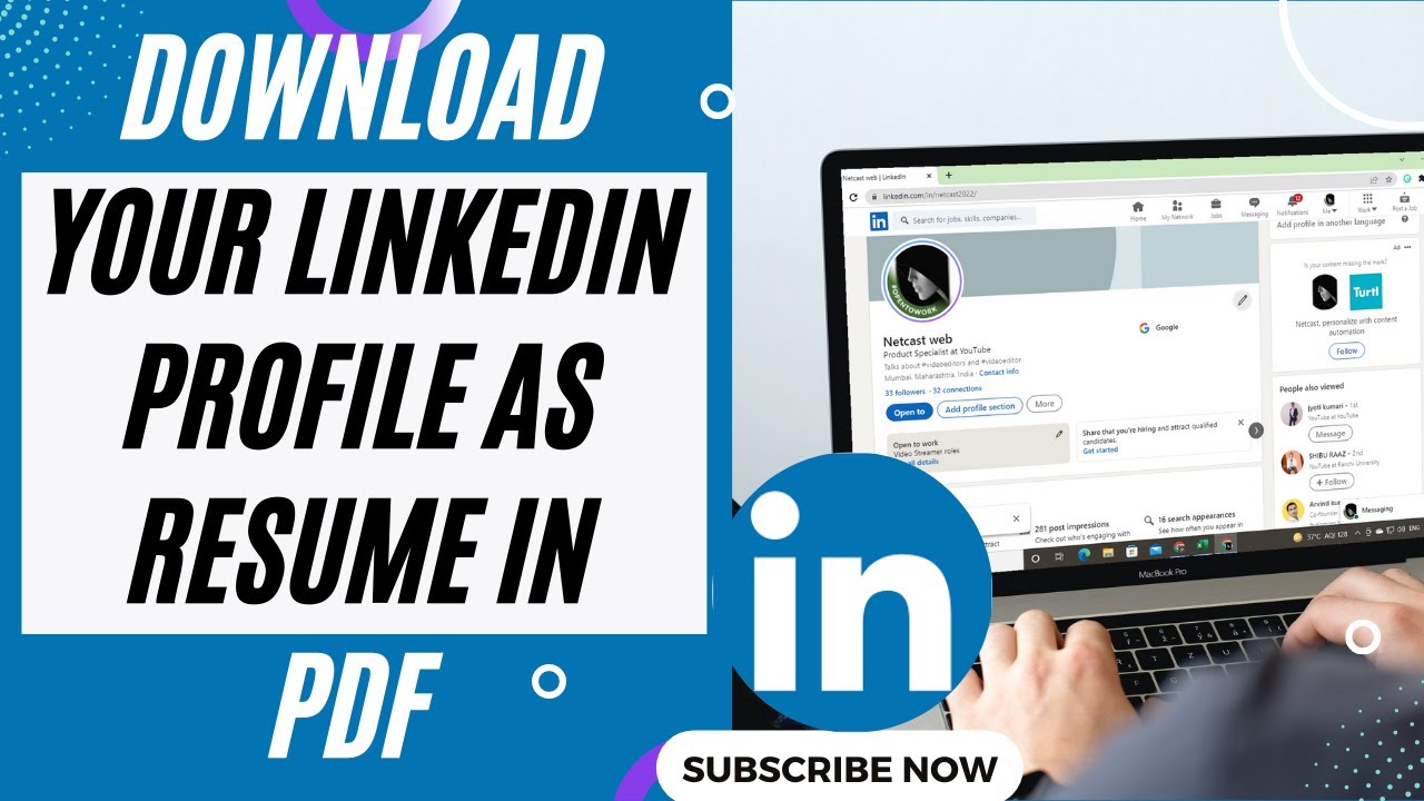 export linkedin profile as pdf resume