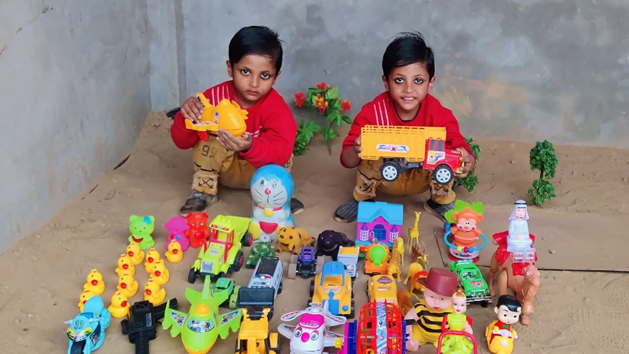 Toy duck video,gadi wala cartoon, bhoot wala cartoon, JCB,Truck, car