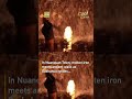 China's unique molten iron throwing tradition lights up National Day celebrations