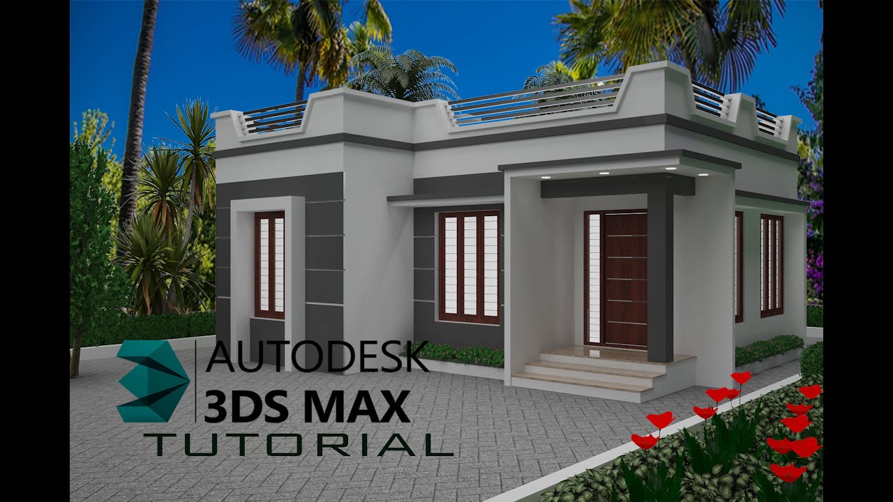 budget home model in 3ds max. quick home modeling in 3ds max - YouTube