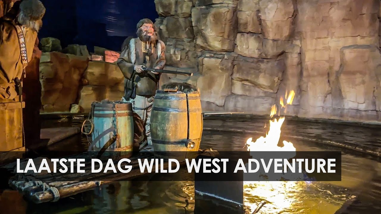 Attractiepark Slagharen: laatste openingsdag Wild West Adventure, met werkverlichting (2022)