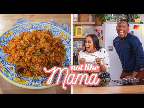 Competing for the BEST Jollof Rice | Not Like Mama hosted by Tia Mowry & Terrell Grice